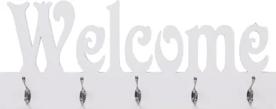 Obrázek produktu pro vidaXL Nástěnný věšák WELCOME White 74 x 29,5 cm