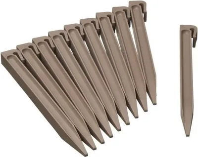 Obrázok produktu pre Záhradný kotvový kolík, polypropylén, 26,7 x 1,9 x 1,8 cm, béžová farba, balenie po 10 ks