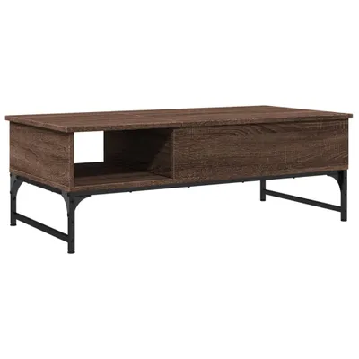 Produktbild von Couchtisch Braun Eichen-Optik 100x50x35 cm Holzwerkstoff Metall