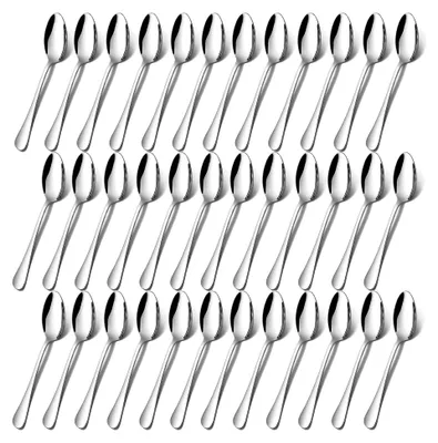 Produktbild von Teelöffel-Set, 36 Stück, Edelstahl, 14 cm, spülmaschinenfest, Kaffeelöffel, Kuchen- und Dessertlöffel, Latte-Löffel für Zuhause, Küche, Restaurant