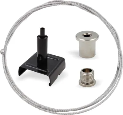 Produktbild von Abhängeset RAPID für Eutrac Stromschienen, Ø 1,5 mm | Länge 3000 mm | schwarz