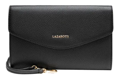Produktbild von Lazarotti Leder Umhängetasche Abendtasche Bologna Leather Clutch Black schwarz