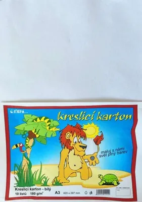 Produktbild von Zeichenkarton A3 weiß, 180g/m2, 10 Blatt