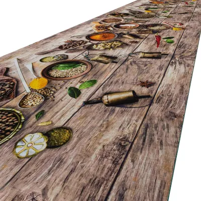 Produktbild von ANRO Küchenläufer SPRINTY Braun 120x52 cm rutschfest Textil