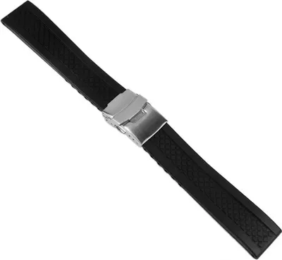 Produktbild von Minott Ersatzband Uhrenarmband Silikon Band 18mm schwarz