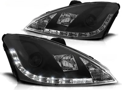 Produktbild von Scheinwerfer LED Tagfahrlicht Optik passend für Ford Focus MK1 Facelift  01-04 Schwarz