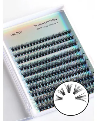 Zdjęcie produktu dla Sztuczne rzęsy, 200 sztuk, zakrzywienie C, mieszane długości 8-16 mm, do samodzielnego przedłużania rzęs