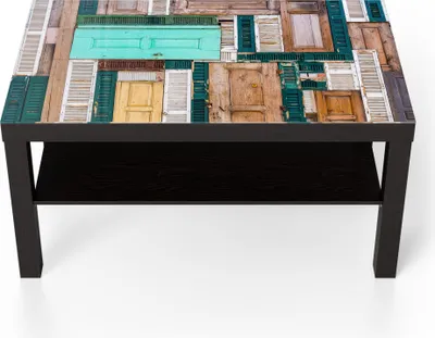 Produktbild von DEQORI Couchtisch 90x55 cm Schwarz 'Vergangene Portale' Glas Beistelltisch Glastisch modern