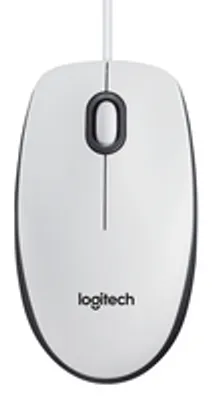 Productafbeelding van Logitech M100 muis - Optisch - Bekabeld - 3 knoppen - Wit - USB - 1000 dpi resolutie - Scrollwiel