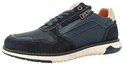 Image de Camel Active : Chaussures pour hommes, modèle à lacets, couleur bleue, pour un style décontracté