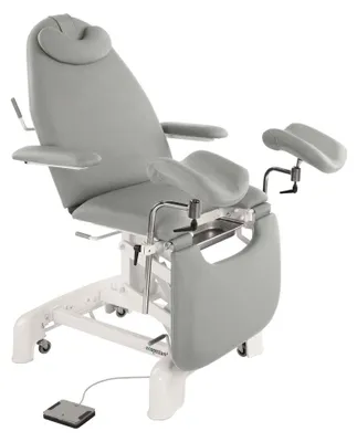 Imagen del producto de Silla ginecológica, silla para exámenes ginecológicos, eléctrica, 25 colores, incluye reposapiés, color: 42 (gris)
