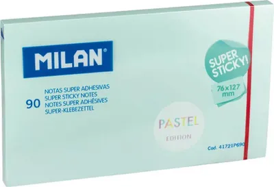 Produktbild von 10 Blöcke mit 90 super haftenden Blättern in Pastellblau, 76x127 mm, Milan