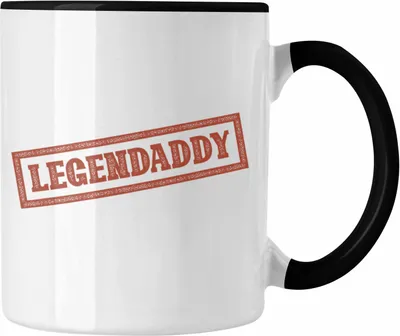 Produktbild von Trendation - Papa Tasse Geschenk Legendaddy Geschenkidee Vatertag Lustig (Schwarz)