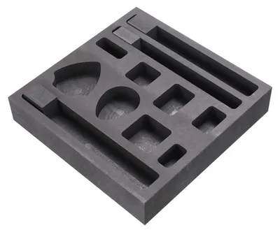 Grafit-Gießform für Metallguss, 100x100x20 mm, mit 3 Schiebern