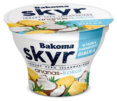 Obrázok produktu pre Bakoma Skyr ananásovo-kokosový jogurt 150 g
