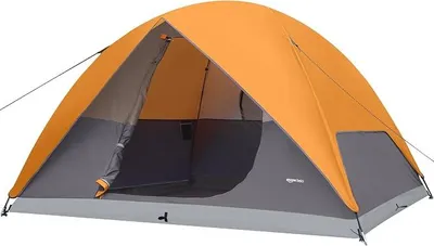 Imagen del producto de Tienda de cúpula para camping con protección contra la lluvia y bolsa de transporte, tienda impermeable para 3 estaciones, fácil de montar, para 6 personas