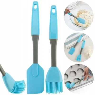 Produktbild von Silikon-Küchenutensilien-Set mit Pinsel und Spatel