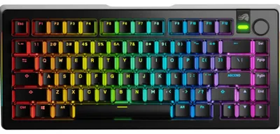 Obrázek produktu pro Glorious Gaming GMMK 3 PRO 75% Prebuilt, Kabelový a bezdrátový, USB + RF Wireless + Bluetooth, Mechanický spínač, QWERTY, RGB LED, Černá