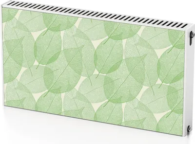 Produktbild von Grüne Blätter – Magnetische Heizkörperabdeckung – 110x60 cm – Magnet Heizkörperabdeckung – 3D Würfel – Heizkörperverkleidung – Magnetische Wandverkleidung – Wetterfest