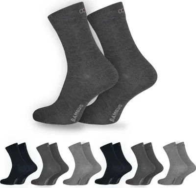 Produktbild von OCERA 6x Bambus Socken (Uni) für Damen und Herren in verschiedenen Farben - Grau-Mix 43/46