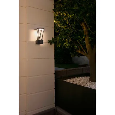 Image de Applique murale extérieure LED TWIST 3000K IP65 gris foncé