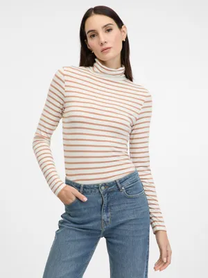 Produktbild von Orsay Beiges, gestreiftes Langarmshirt für Damen M