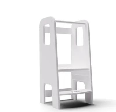 Produktbild von Mobli Montessori Lernturm ab 1 Jahr, Stabiler Lernturm für Kinder, 2-in-1 Lernturm & Tritthocker, Learning Tower Fördert Selbstständigkeit, Sichere Kindertritt Möbel für Baby- & Kleinkinderzimmer