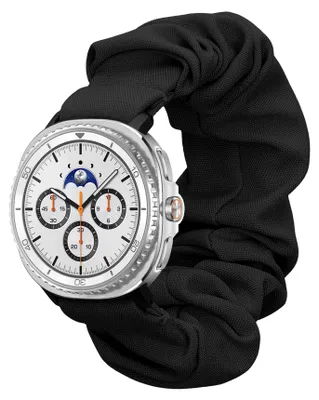 Produktbild von kwmobile Ersatz Armband kompatibel mit Samsung Galaxy Watch 8 / Galaxy Watch 8 Classic 46mm Band - Smartwatch Scrunchie Strap Schwarz - Kompatibel mit