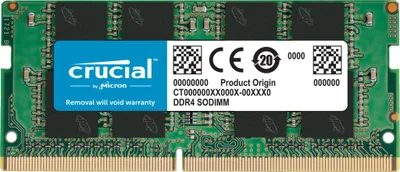 Obrázok produktu pre Crucial CT8G4SFRA32AT, 8 GB, 1 x 8 GB, DDR4, 3200 MHz, 260-pin SO-DIMM