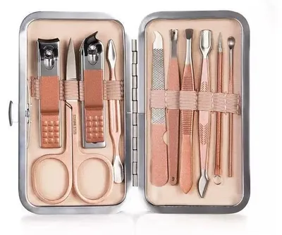 Produktbild von SURTEP, s. r. o. Damen-Maniküre-Set Deluxe, 10-teilig / Gold-Rosé