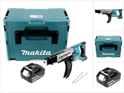 Immagine prodotto di Makita DFR 750 G1J Avvitatore a batteria con alimentatore automatico 18V 45-75mm + 1x Batteria 6,0Ah + Valigetta Makpac - senza caricabatterie