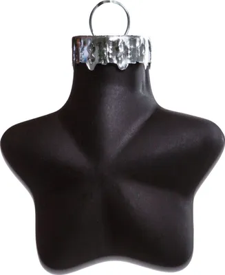 Produktbild von TrendLine Weihnachtskugeln Glas-Sterne 4 cm schwarz 12 Stück