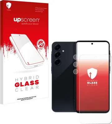 Produktbild von upscreen Schutzglas für Samsung Galaxy A55 5G (Display+Kamera) Schutzfolie Panzer Folie Glas Display Schutz klar