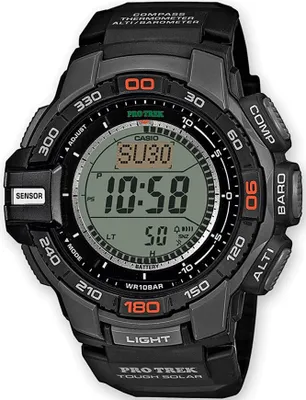 Produktbild von Casio ProTrek PRG-270-1ER Herren Armbanduhr, Solar, 10 Bar Wasserdicht, Kälteresistent (-10 °C), Höhenmesser, Barometer, Thermometer, Kompass, Mineralglas, Resin, Schwarz, 54.6 x 52.4 x 14.4 mm (H x B x T)