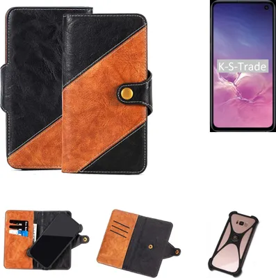 Produktbild von K-S-Trade Handyhülle Schutzhülle Bookstyle Case Wallet-Case kompatibel mit Samsung Galaxy S10e (DUOS) Handy Cover Bumper Klapphülle schwarz