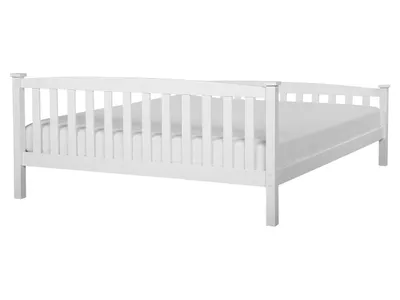 Obrázek produktu pro BELIANI Postel s rámem, bílé dřevěné 160 x 200 cm, minimalistický skandinávský design