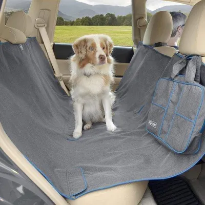 Produktbild von Wasserdichter Autodecken für Hunde, Antirutsch, Sicherheitsgurt