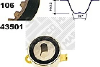 Produktbild von MAPCO 23501 Zahnriemensatz für HONDA CIVIC VI Fastback (MA, MB)