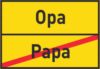 Produktbild von Opa Papa Schild Ortsschild A3 (297x420mm)