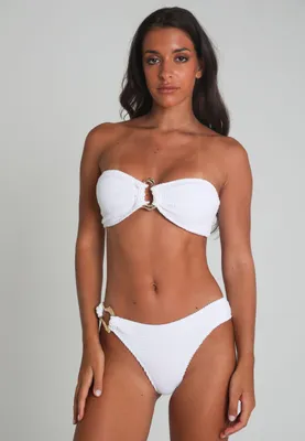 Produktbild von Moda Minx Bikinihose SCRUNCH mit tollem Schmuckelement White M