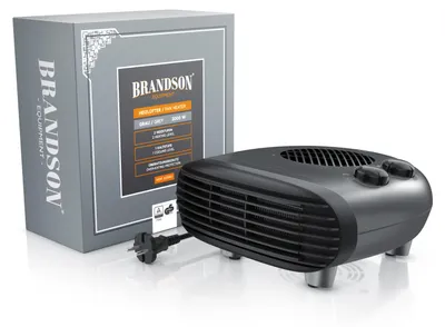 Produktbild von Brandson Heizlüfter 2000W, 2 Leistungsstufen, Thermostat, energiesparend, leise, Überhitzungsschutz, automatische Abschaltung, Grau