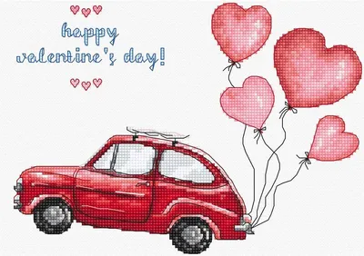 Obrázok produktu pre Súprava krížikového stehu Letistitch "Na Valentína"; počítaný vzor, 20x14cm