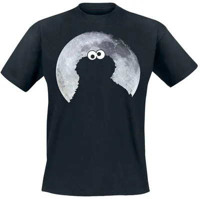Produktbild von Sesame Street T-Shirt Herren Cookie Monster - Moonlight - Heavyweight schwarz S