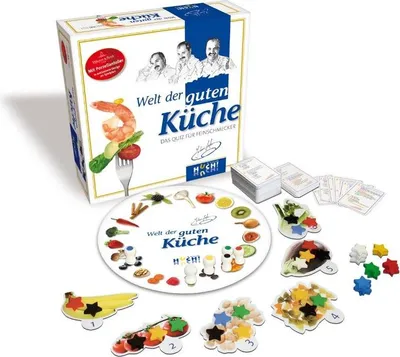 Immagine prodotto di Huch Brettspiele Welt der guten Küche - Das Quiz für Feinschmecker, gioco da tavolo per 2-6 persone