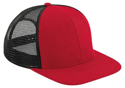 Obrázok produktu pre Beechfield – „Original“ Trucker Cap s plochým šiltom FK2577 (jednotná veľkosť) (červená/čierna)