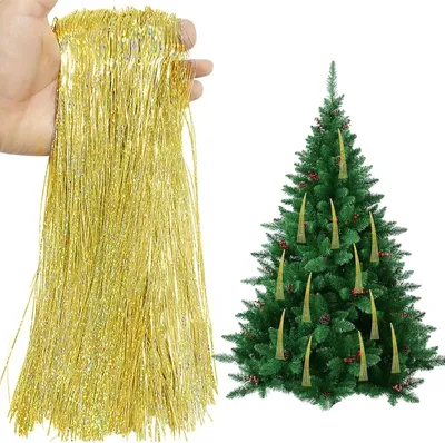 Imagen del producto de Decoraciones navideñas para el árbol de Navidad, marca Lametta, 3000 unidades, de varios colores, brillantes, para adornar el árbol de Navidad