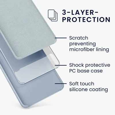 Produktbild von kwmobile Handyhülle für Google Pixel 7 Hülle, für Pixel 7 Case - Hülle Silikon - kabelloses Laden - Hellblau