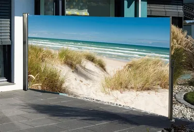 Produktbild von Seitenmarkise mit Fotodruck Ostsee