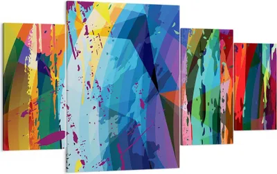 Produktbild von Bild auf Leinwand - Leinwandbild - Abstraktion modern - 160x90cm - Wand Bild - Wanddeko - Leinwanddruck - Bilder - Kunstdruck - Wanddekoration - Leinwand bilder - Wandkunst - DL160x90-3660