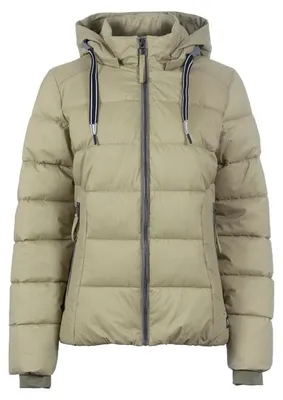 Produktbild von Kurze Steppjacke mit dezenter Streifenoptik, Kapuze und praktischen Taschen